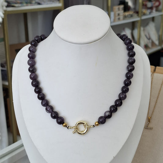 Collar broche marinero de amatista