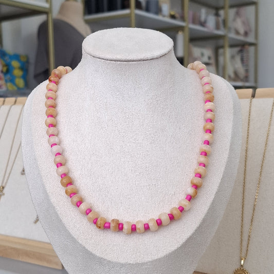 Collar resina beige