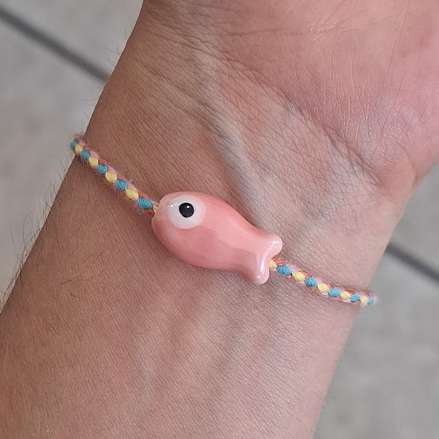 Pescado rosa ceramica