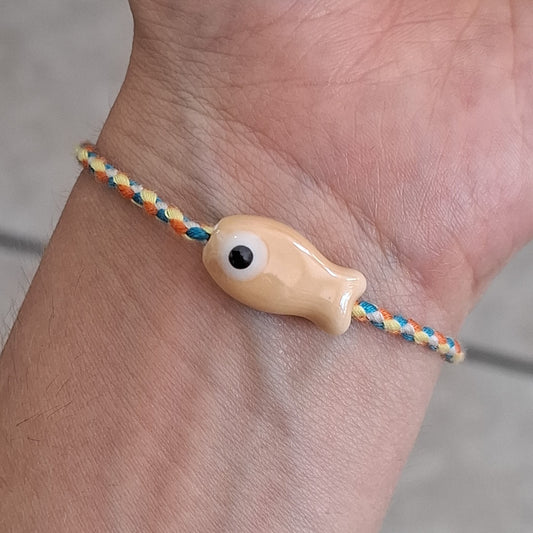 Pulsera pescado melon de ceramica
