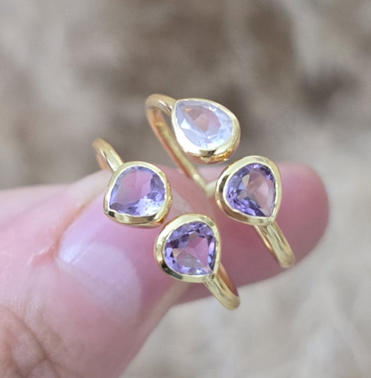 Anillo 4 cuarzos
